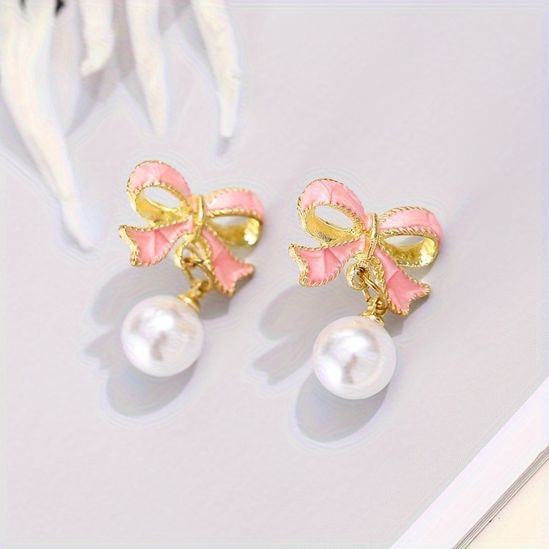 Drop Shaped Bow Earrings for All Seasons - Stud and Hoop Earrings Set